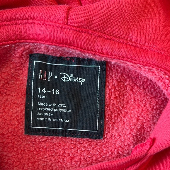 Disney x GAP Red Mickey Mouse Hoodie Teen 14-16 - Picture 3 of 4